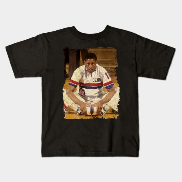 Clean Stretching With a Clean Dennis Rodman Kids T-Shirt by Omeshshopart
